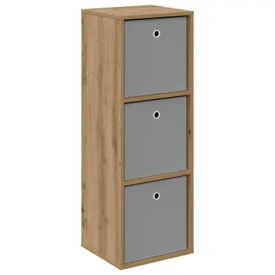 vidaXL Strani šal s predalom Umetni hrast 35 x 32 x 99,5 cm