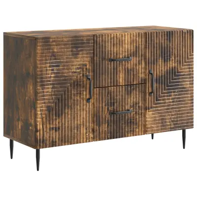 vidaXL Strani šal Dimljen hrast 89 x 34,5 x 60 cm Inženirski les