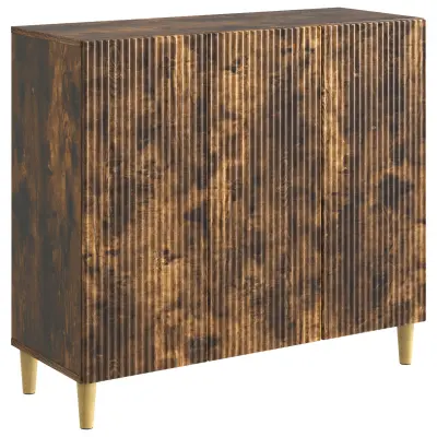 vidaXL Strani šal Dimljen hrast 89 x 34,5 x 80 cm Inženirski les