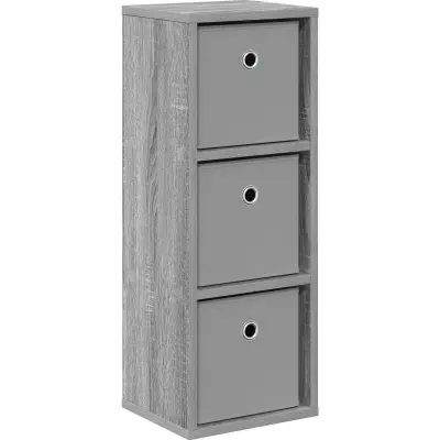 vidaXL Strani šal s predalom Siva Sonoma 25,5 x 22 x 69,5 cm
