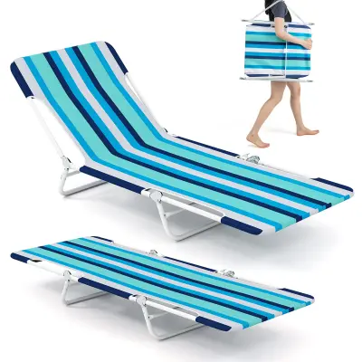Komplet zložljivih stolov za plažo Stol za plažo 2 kosa