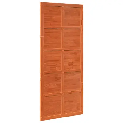 vidaXL Hlevska vrata Voščeno rjava 90 x 2,5 x 208 cm Trdna borovina