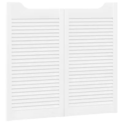 vidaXL Vrata na hod 2 pcs Bela Trdna borovina