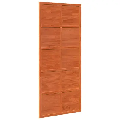 vidaXL Hlevska vrata Voščeno rjava 90 x 208 cm Trdna borovina