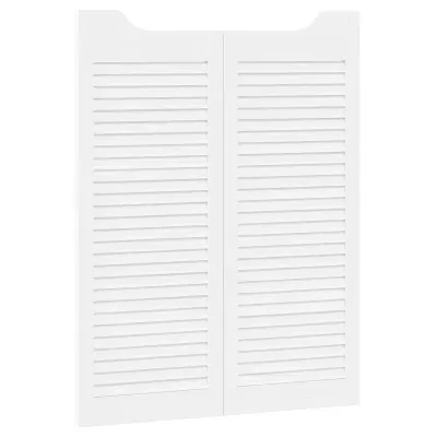 vidaXL Vrata na hod 2 pcs Bela Trdna borovina