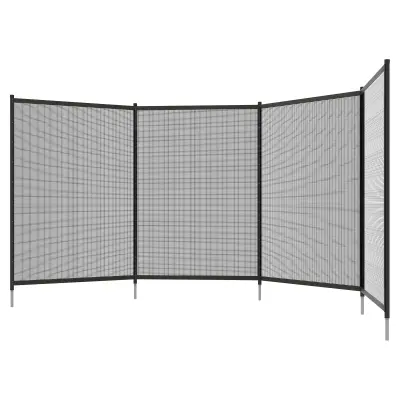 Ograja za bazen 4-delni komplet 365x126 cm Črna