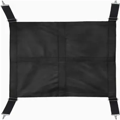 Pregrada za konje - črno Oxford blago z zankami, 69cm x 48cm x 0.5cm