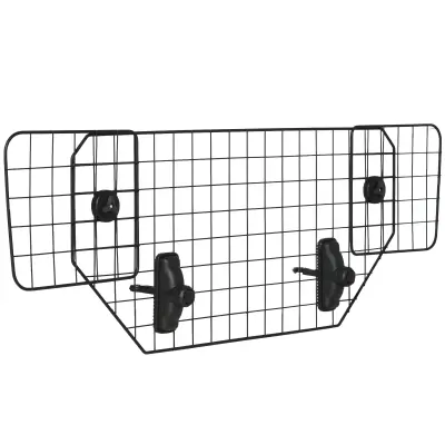 Pasja pregrada za prtljažnik avtomobila, nastavljiva 90-120x40,5 cm, črna