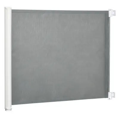 Varnostna vrata z zvlečno pregrado 115x82,5 cm siva