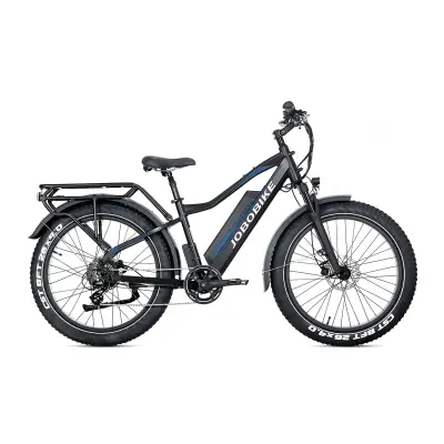 Električno kolo JOBOBIKE Robin Pro, 48V 20Ah LG baterija, 26” debelo kolo, črno-modro