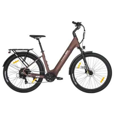 Mestno električno kolo TTGO Z3 27,5'', 48V 15Ah odstranljiva baterija, rjava