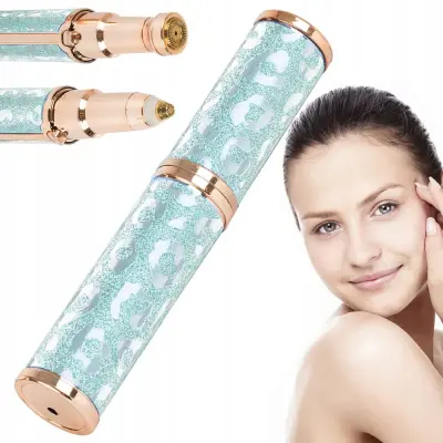 Brezžični aku. ženski epilator za obraz in prirezovalnik obrvi LED