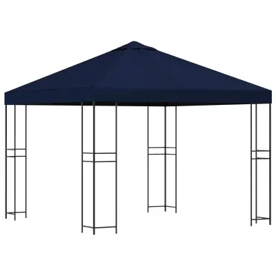 vidaXL Paviljon 3 x 3 m Modra Poliester in jeklo 190 gsm