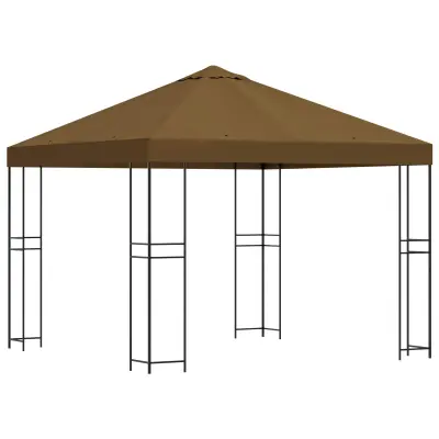 vidaXL Paviljon 3 x 3 m Taupe Poliester in jeklo 190 gsm