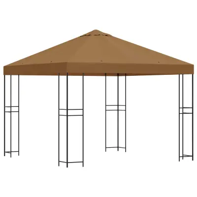 vidaXL Paviljon 3 x 3 m Bež Poliester in jeklo 190 gsm
