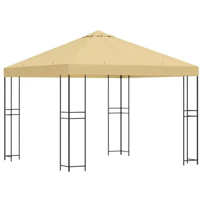 vidaXL Paviljon 3 x 3 m Krem Poliester in jeklo 190 gsm
