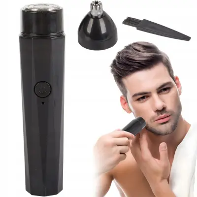 2v1 brezžični aku. prirezovalnik dlačic za nos in ušesa USB