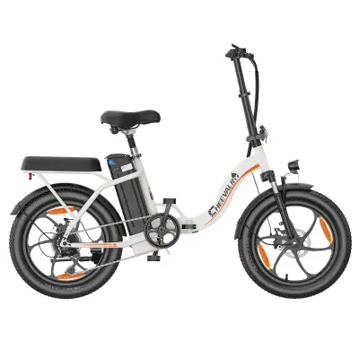 CHEEVALRY C16-1 Zložljivo električno kolo, 20” Fat Bike, 48V 16Ah 250W Mestno kolo, Belo