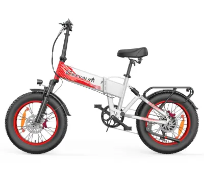 CHEEVALRY CF1000-1 Zložljivo električno kolo, 48 V 20 Ah, 20-palčna debela pnevmatika, bela