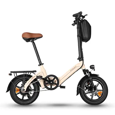 Mini električno kolo Bodywel T16 Pro, 14" zložljivo, 36V 7,8Ah, bež