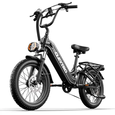 Cleytro XC20 električno kolo 20" debelo kolo, 48V 15,6Ah baterija, črna