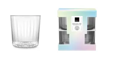DREAMLINE, KOZAREC ZA VODO, PROZOREN, 370 ML, 4 KOS