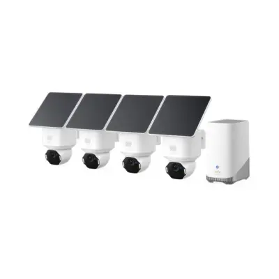 Anker Eufy Security SoloCam E42 komplet 4 kamer + HomeBase 3 baza + 4 solarni paneli