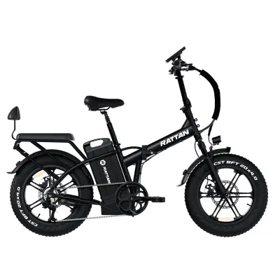 RATTAN LM Ultra zložljivo električno kolo – baterija 40,5 Ah, doseg 200 km, črna