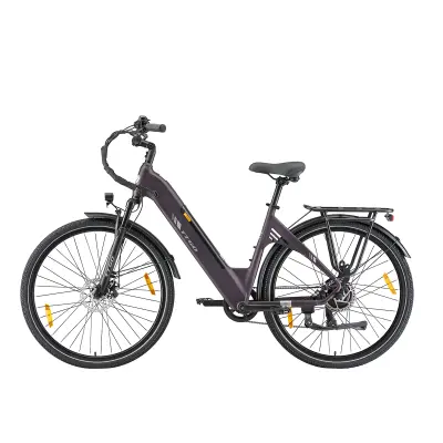 Električno mestno kolo TTGO C3SE, baterija 36V 18Ah, pnevmatike 28”, vijolično