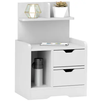 HOMCOM nočna omara MDF 40D x 30Š x 60V cm Bel