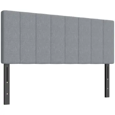 HOMCOM vzglavje poliester, kovina 160D x 10Š x 106–126V cm sivo