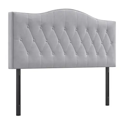 HOMCOM vzglavje topol, poliester, pena, gumijaste noge 185Š x 8G x 134V cm sivo