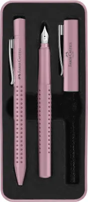 Darilni set faber-castell rose kemični svinčnik+nalivno pero