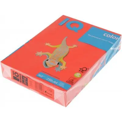 Papir barvni a4 160g 1/250 intenziven - rdeč co44