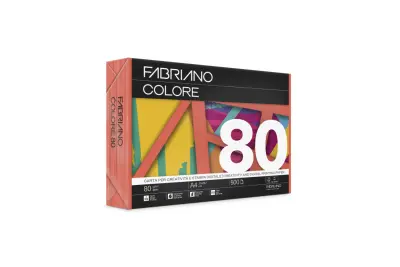 Papir barvni a4 fabriano colore intenzivne barve 80gr - rdeča-arancio