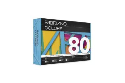 Papir barvni a4 fabriano colore intenzivne barve 80gr - temno modra-azzurro