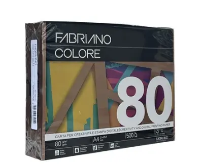 Papir barvni a4 fabriano colore intenzivne barve 80gr - rjava - marrone