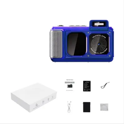 Dual-screen vodotesna kamera IP68 15m, 48MP, Type-C 1800mAh