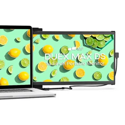 MOBILE PIXELS, 14,1-palčni vrteči se zunanji zaslon Full HD 1080P za model PC Duex Max DS, Črna