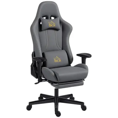 HOMCOM igralni stol poliester, jeklo 76D x 72Š x 124–132V cm Temno siva