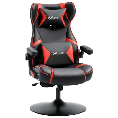 Vinsetto igralni naslonjač umetno usnje, pena 69D x 73Š x 118V cm Rdeča+Črna