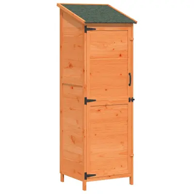 vidaXL Vrtno skladišče Rjava 59,5 x 56 x 176,5 cm Inženirski les