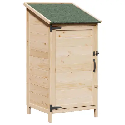 vidaXL Vrtno skladišče Naravna 59 x 56 x 113,5 cm Inženirski les