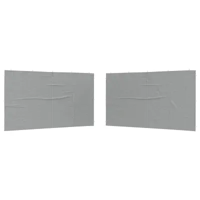 vidaXL Stranska stena zabavnega šotora 2 pcs Svetlo siva 400 x 195 cm
