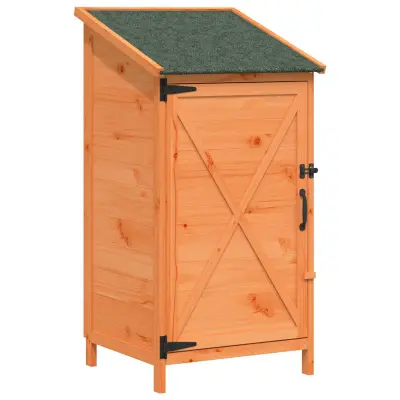 vidaXL Vrtno skladišče Rjava 59,5 x 56 x 113,5 cm Inženirski les