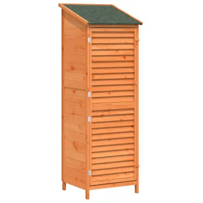 vidaXL Vrtno skladišče Rjava 59 x 56 x 176 cm Trdna smreka