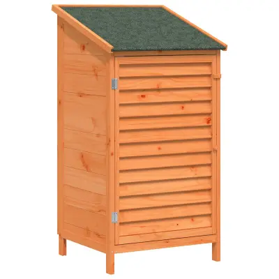 vidaXL Vrtno skladišče Rjava 59 x 56 x 113,5 cm Trdna smreka