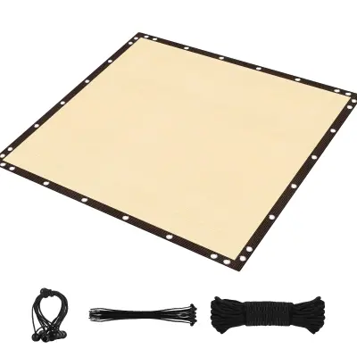 Senčna tkanina, HDPE material, 90% UV zaščita, bež, 4X6M