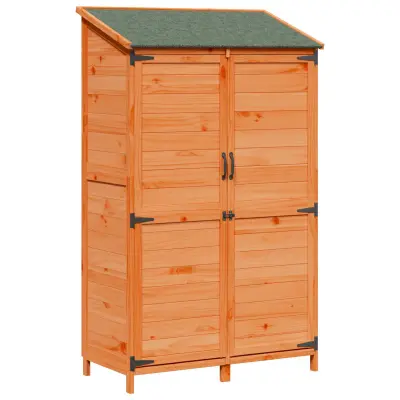 vidaXL Vrtno skladišče Rjava 106,5 x 56 x 176 cm Inženirski les