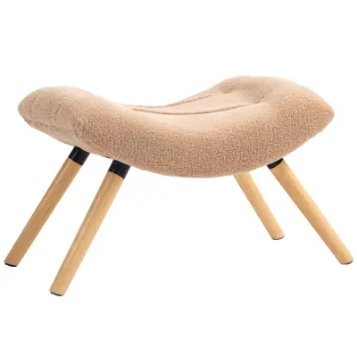 HOMCOM sedežni tabure poliester, pena 67D x 45Š x 38V cm rjavo